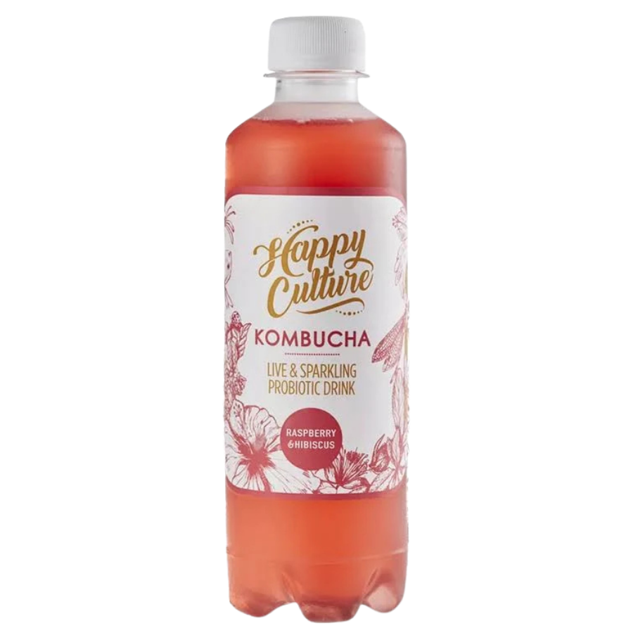 Happy Culture, kombucha, raspberry and hibiscus, fermented tea