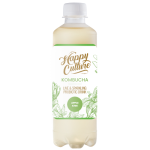 Happy Culture, kombucha, apple and kiwi kombucha
